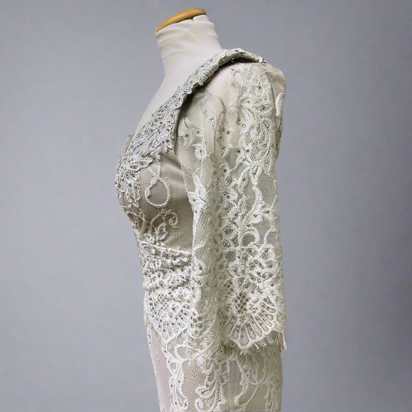 Cameron Blake gray lace dress, size 6, NEW WITH TAGS! - Picture 5 of 6